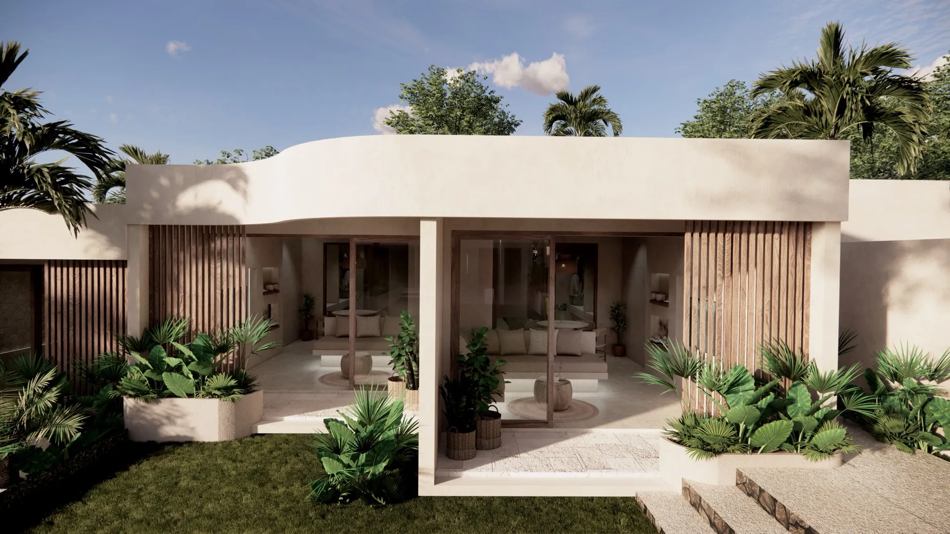 Single villa exterior render